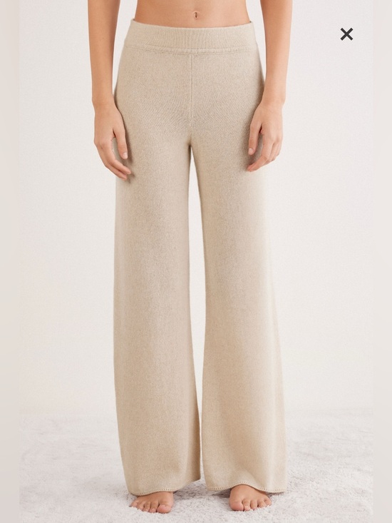 intimissimi Pants - Intimissimi 100% Cashmere Palazzo Pants S Beige Wide Leg Lounge Pants